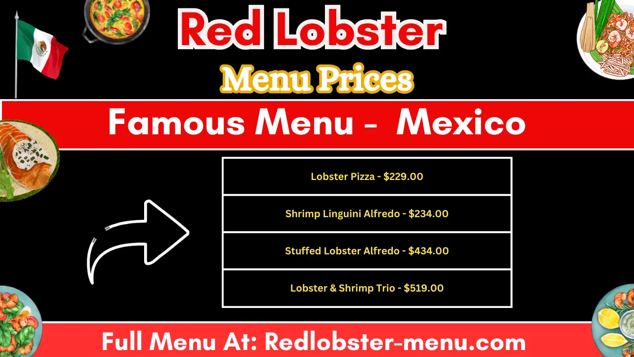 red lobster menu with prices